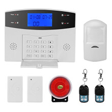 GSM Security Alarm System with SMS Alerts, 99 Wireless and 8 Wired Zones, 110dB Siren for Home