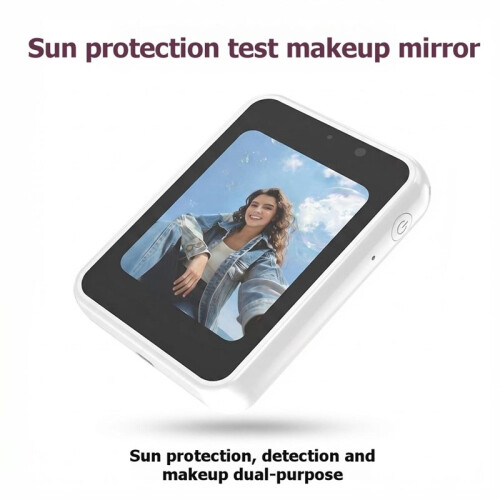 UV Makeup Mirror, Portable, Rechargeable, for Makeup Touch-Ups and Sunscreen Detection 2