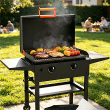 Scharnierset voor de Deksel van de Bakplaat van de Blackstone 28" 36" 44" Bakplaat-Airfryer , Inclusief Scharnier en Handgreep