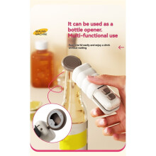Portable Heat Sealer with Cutter & Bottle Opener Magnetic Back for Food Saver Plastic Bags Storage C
