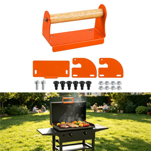Griddle Lid Hinge Kit for Blackstone 28" 36" 44" Griddle Airfryer Combo, Griddle Hinge and Handle Kit 2