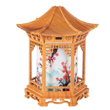 Vintage Chinese Pavilion Air Humidifier Essential Oil Diffuser LED Night Light Mist Maker Home Decor Gift A