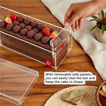 5 Acrylic Cake Molds with Lids, 30x10 Inch Holiday Sheet Cakes