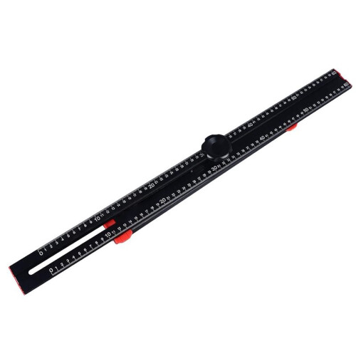 Adjustable T Square Measuring Tool Aluminum 60cm, 2 in 1 Carpenter Angle Ruler for Woodworking & Engineering Layout
