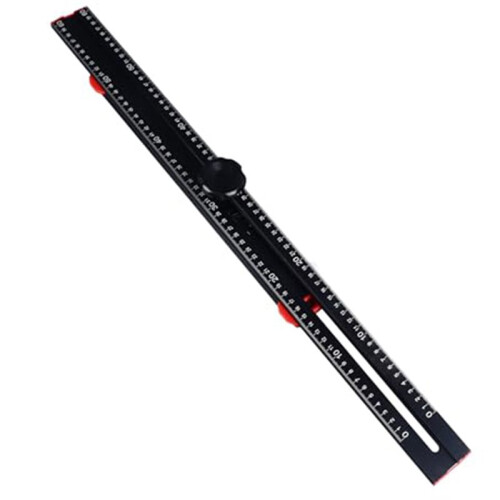 Adjustable T Square Measuring Tool Aluminum 60cm, 2 in 1 Carpenter Angle Ruler for Woodworking & Engineering Layout 1