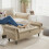 (Brown) Velvet Fabric Storage Sofa Bench Footstool 3