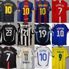 (Matches the image, XXL) Classic Soccer Jersey Retro Football Jersey Santos Zidane AC Milan Brazil Nigeria France National Team Jersey