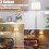 (Flaxen)60" Floor Lamp Remote Control, Linen Shade 4