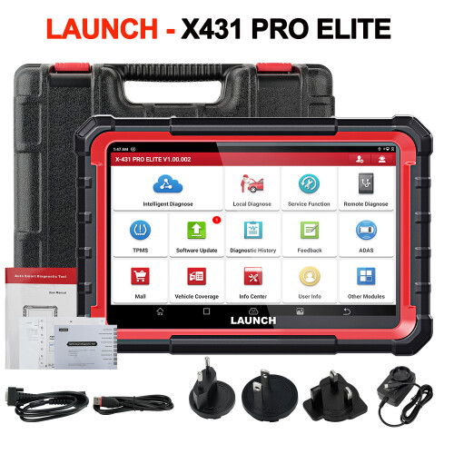 LAUNCH X431 PRO ELITE, volledige systeemdiagnosescanner, bidirectionele bediening, ECU-codering, Global Version