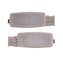 2 Stück LED-Sonnenblenden-Leseleuchten mit Integriertem Schminkspiegel für   B7, , Superb, Tharu, 56D947109, Grau