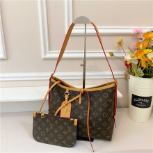 (Brown, 29*25*10) Retro printed tote bag for women large capacity drawstring bag