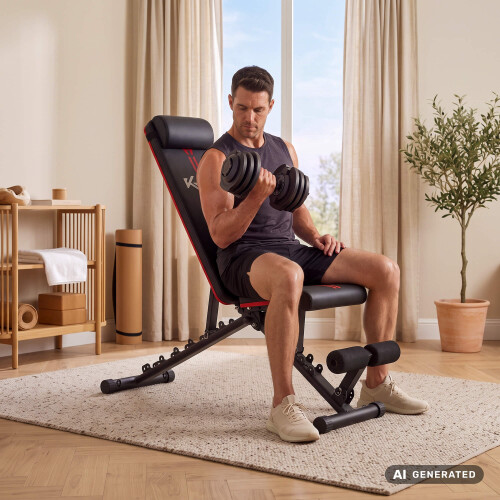 KM-Fit Adjustable Dumbbell | Up to 18 kg 1