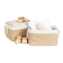 LIVIVO Mara Storage Basket Set Fabric Beige