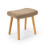 (Camel) GOEURVANT Fabric Footstool Ottoman with Solid Wood Legs 1