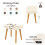 (Creme) GOEURVANT Fabric Footstool Ottoman with Solid Wood Legs 3