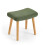 (Green) GOEURVANT Fabric Footstool Ottoman with Solid Wood Legs 2