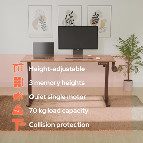 AREBOS AREBOS Height Adjustable Desk Frame | Black 2