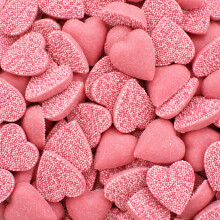 (1kg Sweet Pouch) Pink Chocolate Hearts