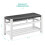 LIVIVO Habi Hallway Shoe Bench - Grey/White 3