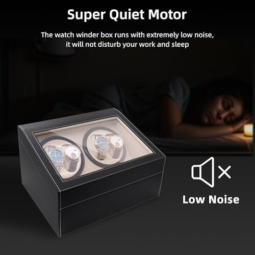 Luxury 4 Watch Winder Box with 6 Storage Slots 1