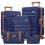 SHOWKOO Suitcase Sets 5 Piece Expandable Hardshell PC Luggage, Blue 1