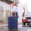 SHOWKOO Suitcase Sets 5 Piece Expandable Hardshell PC Luggage, Blue 2