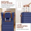 SHOWKOO Suitcase Sets 5 Piece Expandable Hardshell PC Luggage, Blue 6