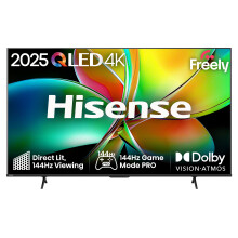 Hisense 55" 55E78QTUK PRO 144Hz QLED Smart AI TV - Hi-View AI Engine, 144Hz Game Mode PRO, Dolby Atmos, Quantum Dot Colour with Freely, Disney +, YouT