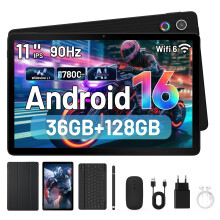 Gleeso Tablet 11 Inch Android 16 Tablet, Gemini AI Tablet with Keyboard 36GB RAM 2TB Expand, Android Tablets with Octa-Core, 7800mAh, 2 in 1 Tablets P