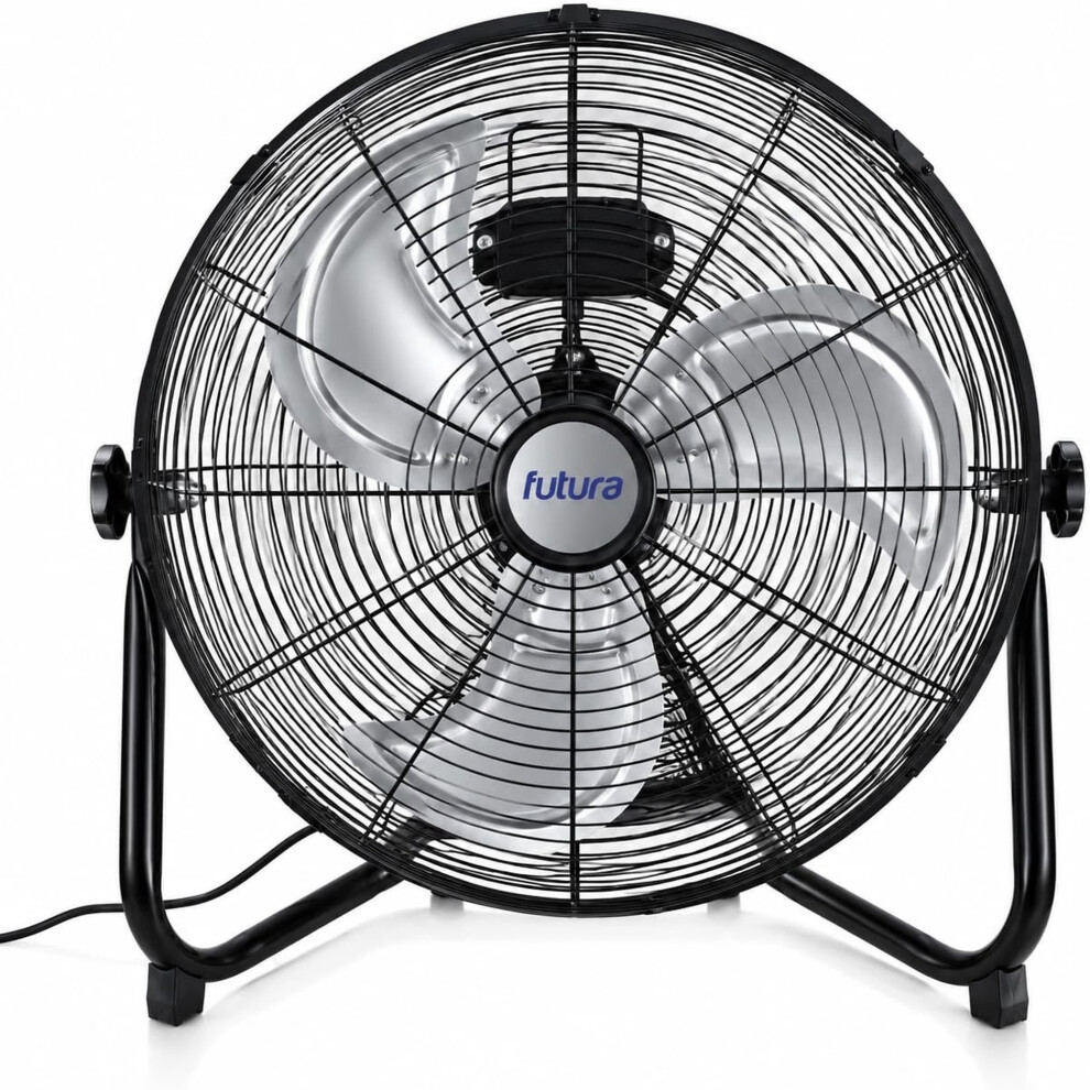 Futura 14 Inch Black Floor Fan - Black - Image 3
