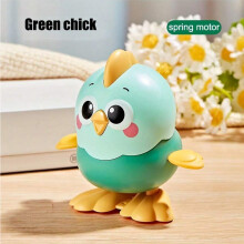 (green) Clockwork Jumping Chicken Toys, Cartoon Clockwork Animal Toys, Interactive Crawling Toys For Toddlers And Children