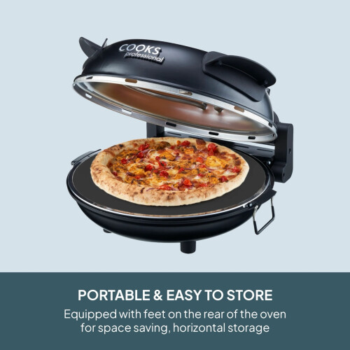 Cooks Professional Cooks Professional Electric Pizza Oven Set | Black 2