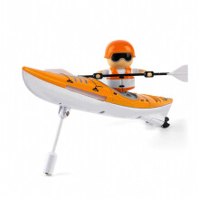 Kayak RC 2025 con diseño de remo realista e innovador, control remoto de 2.4 GHz.
