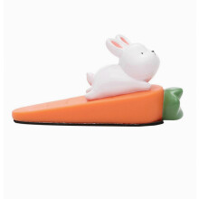 Door Stopper Cute Animal Rabbit PVC Soft Plastic Wedge Windproof Collision Prevention Decorative