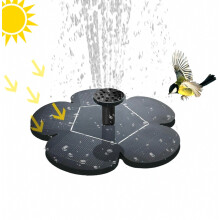 3.5W Solar Fountain, Works on Cloudy Days - 2024 Upgraded Lucky Flower Glass Panel Solar Bird Bath Fountain for Bird Baths, Pools and Ponds