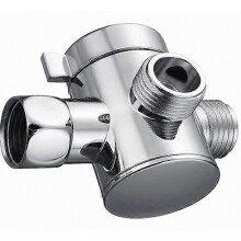 Shower Head 3 Way Shower Diverter Valve Holder G1/2 Handheld Shower Arm Diverter Splitter Polished Chrome Bathroom Shower System Replacement Part