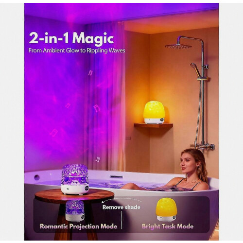 Lampe de douche/salle de bain LED étanche 16 couleurs, rechargeable, avec télécommande et commande tactile 1