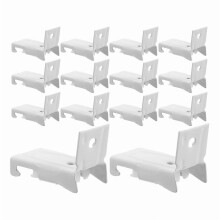 20pcs Wall Mount Brackets for Flexible Curtain Track Bendable Drapes Rail Mounting Hardware
