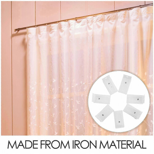 20pcs Wall Mount Brackets for Flexible Curtain Track Bendable Drapes Rail Mounting Hardware 1