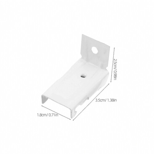20pcs Wall Mount Brackets for Flexible Curtain Track Bendable Drapes Rail Mounting Hardware 2