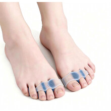 Dreiloch-Zehenkorrektor, Hallux-valgus-Orthese, Silikon, reibungsarme Zehenspreizer, ein Paar