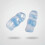 Three-hole toe corrector, bunion orthotic, silicone, anti-friction toe separators, one pair 5