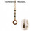 Dekorativer Handtuchhalter mit Perlen und Holzring, 2er-Pack 2