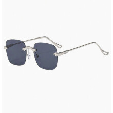 Occhiali da sole da donna senza montatura, con eleganti finiture in metallo, occhiali da sole con protezione solare per uso quotidiano.