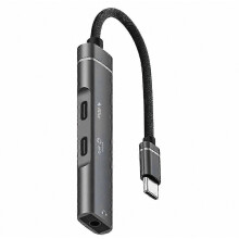 Type-C to 3.5mm Audio Adapter PD60W Charging, Compatible with iPhone 15-17, Samsung, Huawei, Xiaomi, Honor