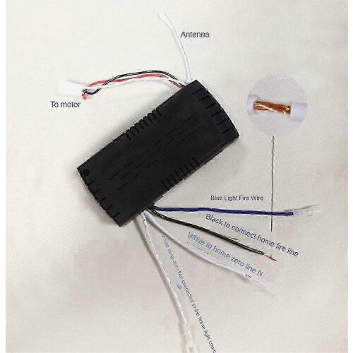 Ceiling Fan Universal Remote Control Kit, 6-Speed Settings with Timer Function, Replacement for DC Fans 2