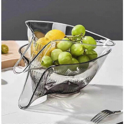 Multi-Functional 2-Pack Drain Baskets for Kitchen Sinks - Ideal for Fruit & Vegetables Drainage 1