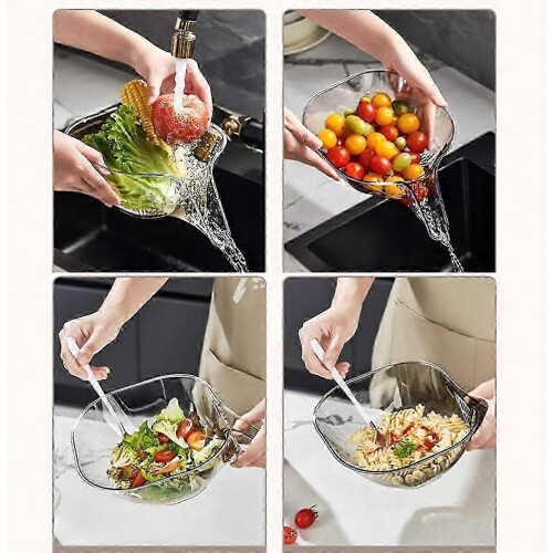 Multi-Functional 2-Pack Drain Baskets for Kitchen Sinks - Ideal for Fruit & Vegetables Drainage 2