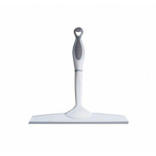 Raclette de douche, raclette Ă vitre, accessoire de nettoyage pour vitres, en plastique blanc, pour salle de bain et voiture.