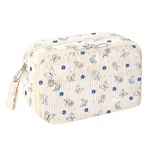 Federmäppchen aus Cord mit Schmetterlingsmuster, große Schreibwarentasche für Schüler, Geschenkidee